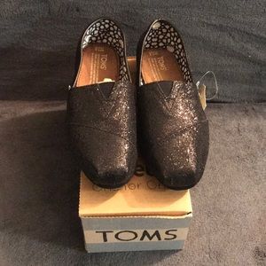 Black Glitter TOMS